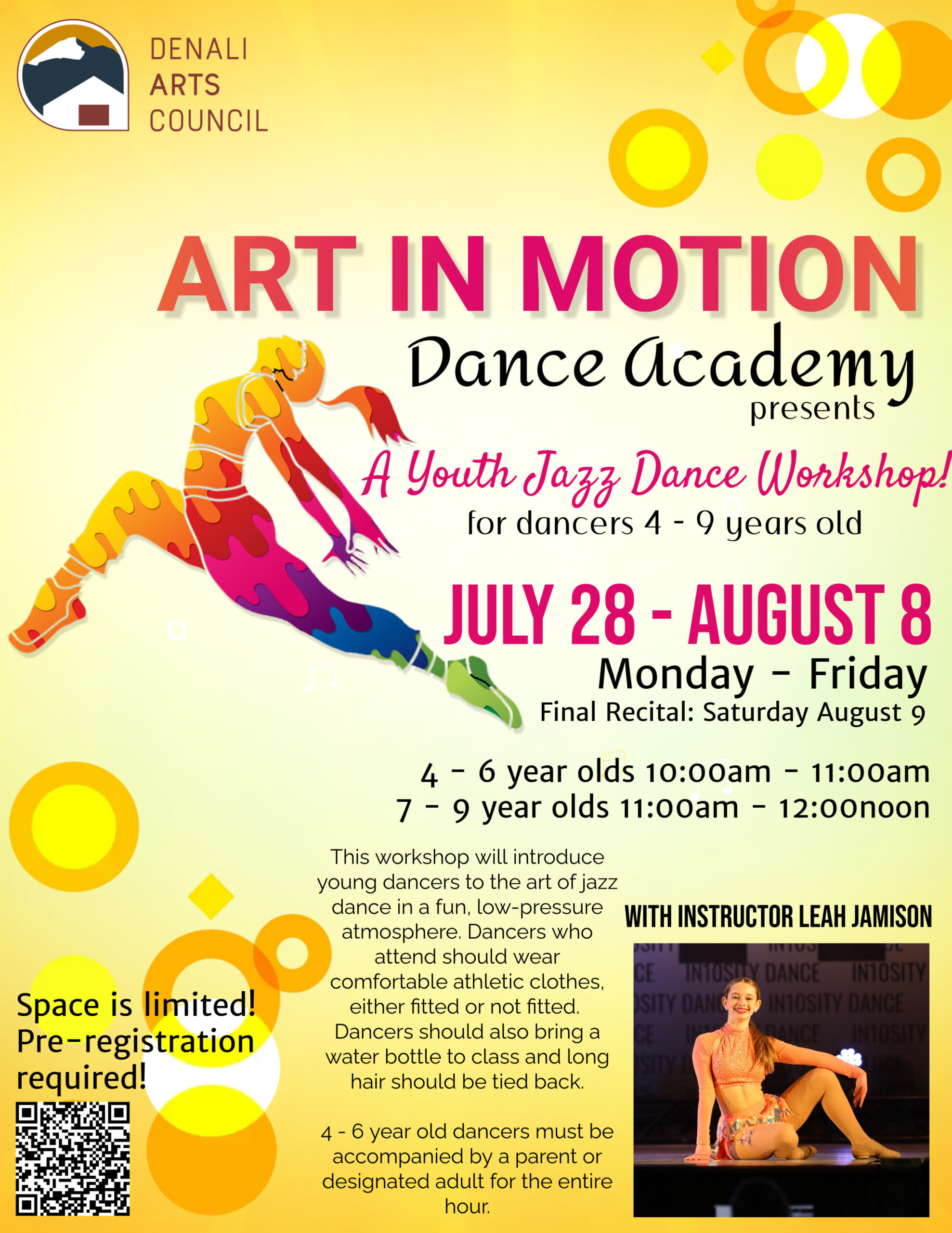 Art in Motion Dance Academy: Jazz Dance for 4-9 year olds